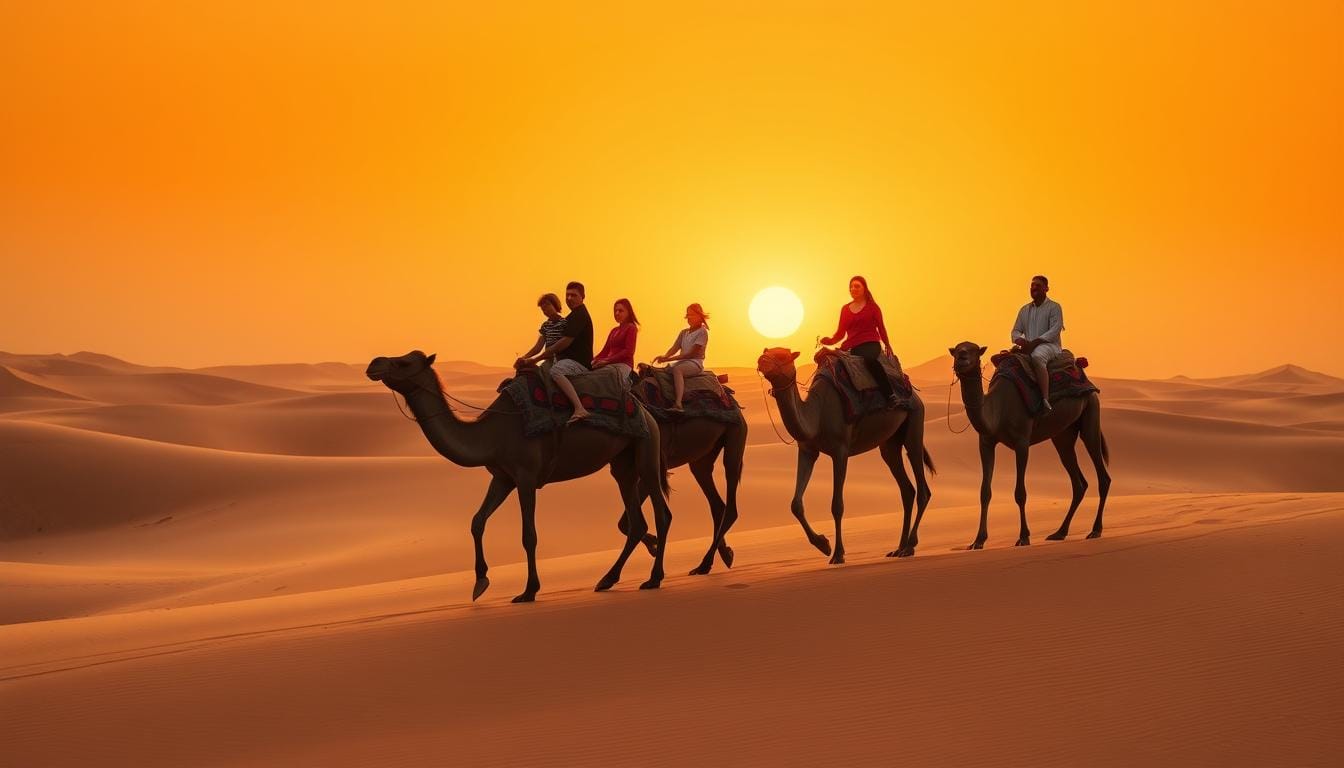 sahara desert with family