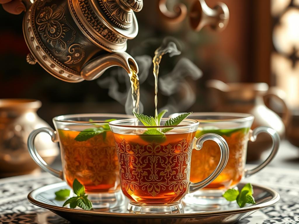The art of pouring mint tea is a cherished tradition in Moroccan culture,Where and What to Eat in Morocco