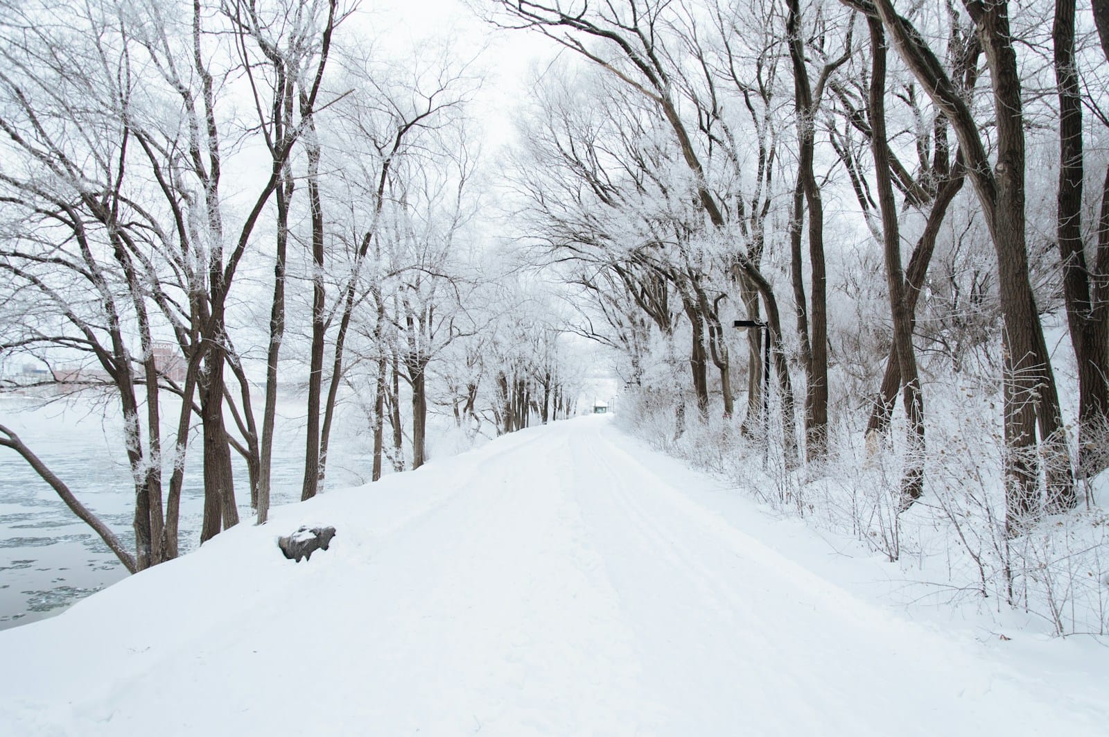 dirt road cover by snow,snow in Morocco