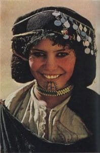 Moroccan Teenage Girls in Traditional Dress,Amazigh Tattoos Meaning