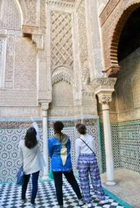 A group of women standing next to each other,Morocco in January