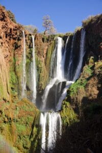 waterfalls in the middle of the forest during daytime,best places to visit in morocco in february