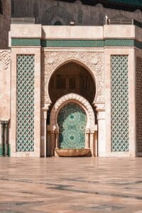 a building with a green and white door.February for Ladies