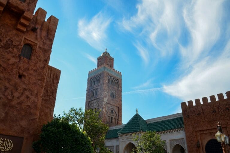 a tall clock tower towering over a city.What to Pack for Morocco in December