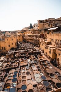 a large group of windows in a building.Fes to Marrakech