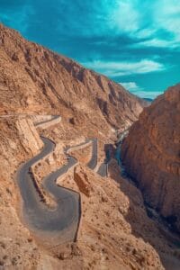 aerial photo of brown mountain.family vacation in Morocco
