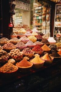 a store filled with lots of different types of spices.Moroccan Spice Blend