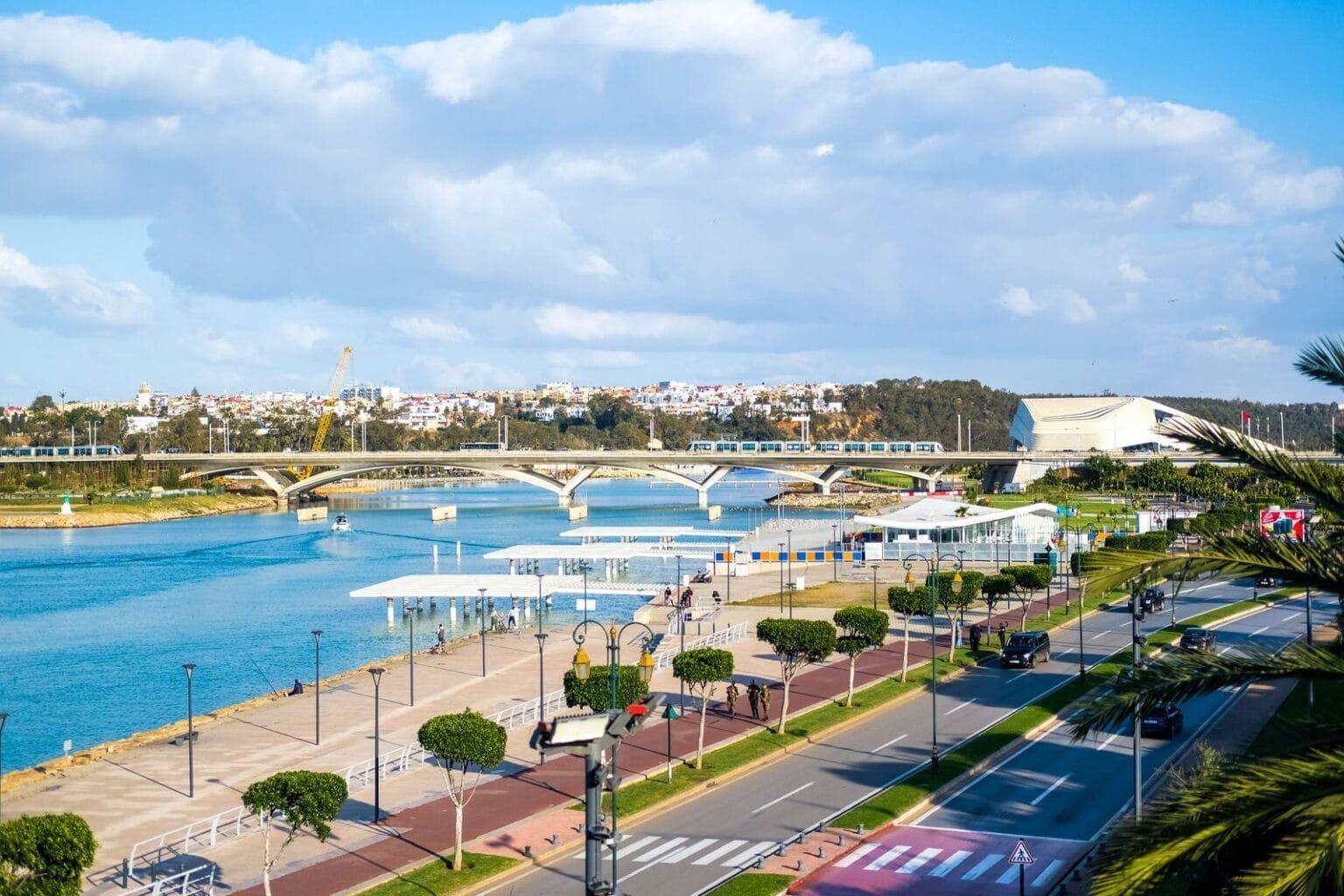 Scenic view of Rabat's waterfront showcasing modern bridge architecture and blue skies.Is Rabat Worth Visiting With Kids