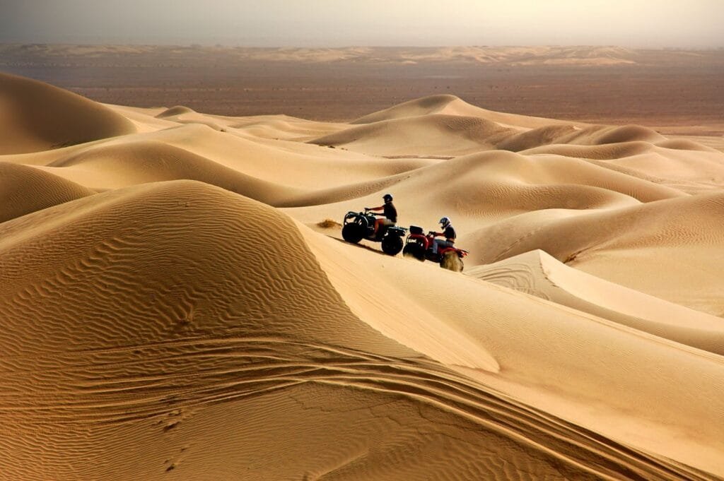 Experience thrilling quad biking across Merzouga's stunning desert dunes.Fes to Merzouga