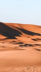 white and brown desert under blue sky during daytime.Fes to Merzouga