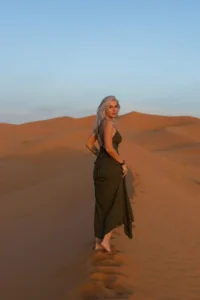 women in sahara desert,Headscarf in Morocco