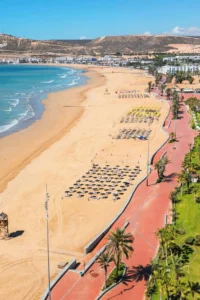 Agadir Beach.Best beaches in Morocco