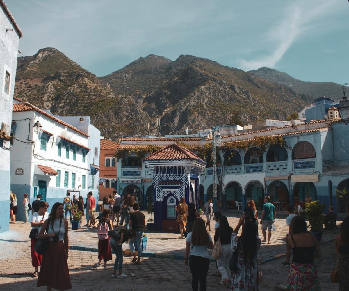 Explore the vibrant streets and rich culture of Chefchaouen, Morocco, with stunning mountain backdrops.2 Days Casablanca to Chefchaouen