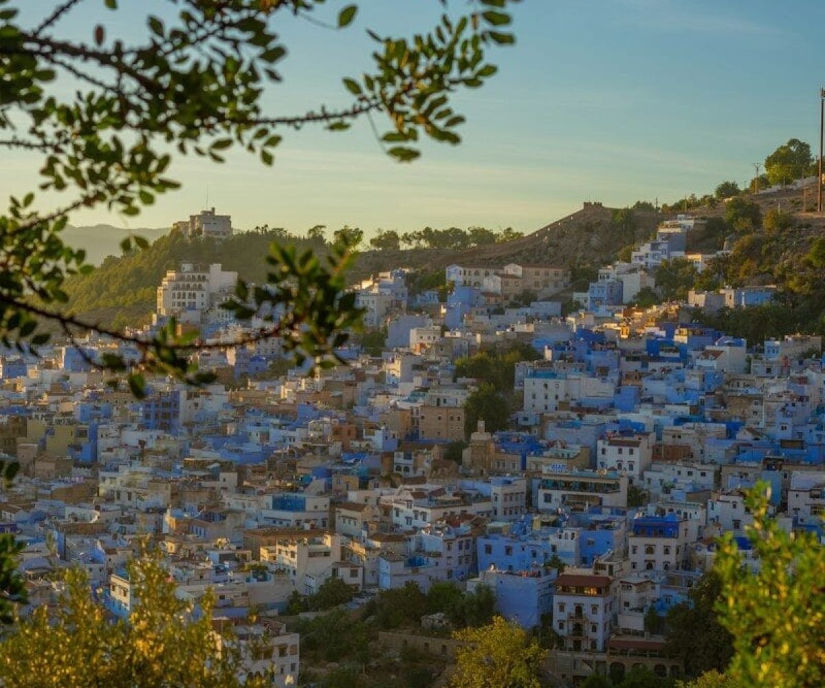A view of a city from a hill