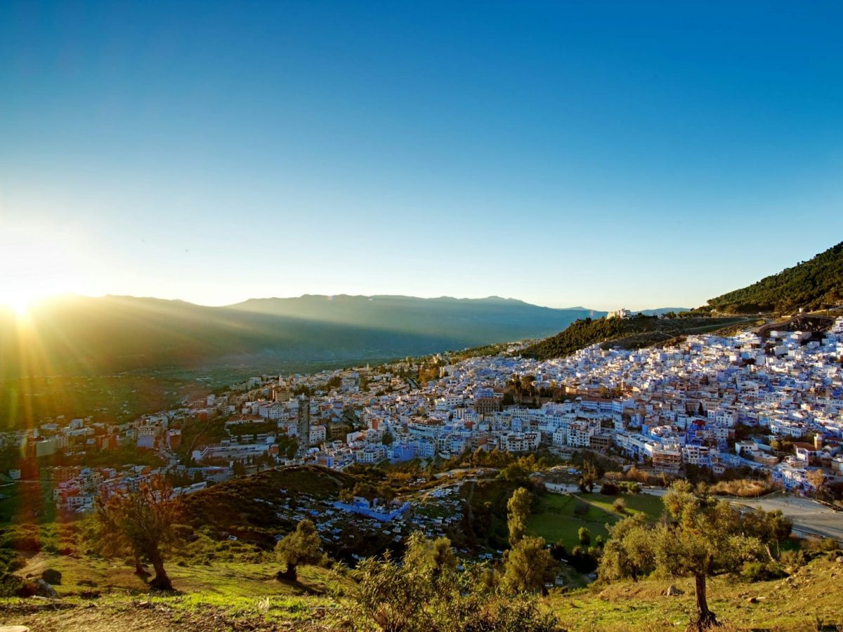 a view of a city from a hill,7 days tour from Tangier to Marrakech