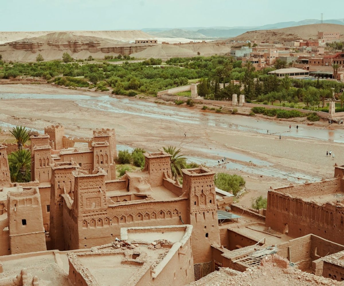 bird's eye view of town,4 days tour from marrakech to fes