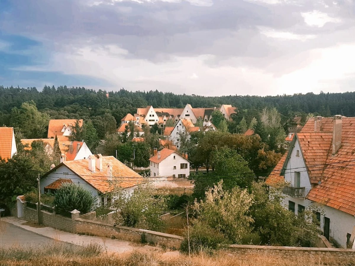 white and brown concrete house surrounded by green trees under white clouds during daytime,7 days tour from casablanca